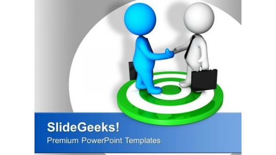 Shake Hand To Complete Business Targets PowerPoint Templates Ppt Backgrounds For Slides 0613