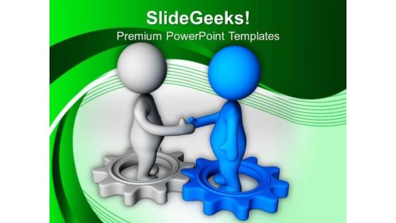 Shake Hand With Partner PowerPoint Templates Ppt Backgrounds For Slides 0613