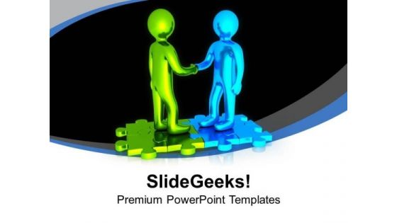 Shake Hands With Business Partners For Success PowerPoint Templates Ppt Backgrounds For Slides 0613