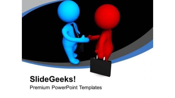 Shake Hands With Important Clients In Business PowerPoint Templates Ppt Backgrounds For Slides 0613