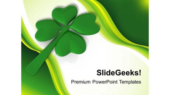 Shamrock As Christian Trinity PowerPoint Templates Ppt Backgrounds For Slides 0313