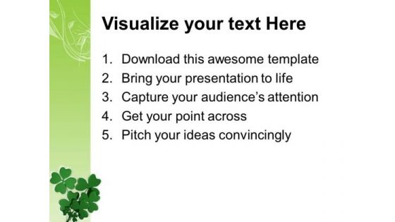 Shamrock Of Saint Patricks Day PowerPoint Templates Ppt Backgrounds For Slides 0313