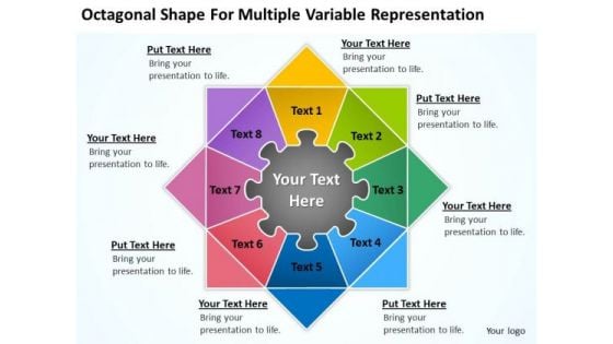 Shape For Multiple Variable Representation Ppt Business Plan Outlines PowerPoint Slides