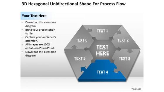 Shape For Process Flow Simple Business Plan Template PowerPoint Templates