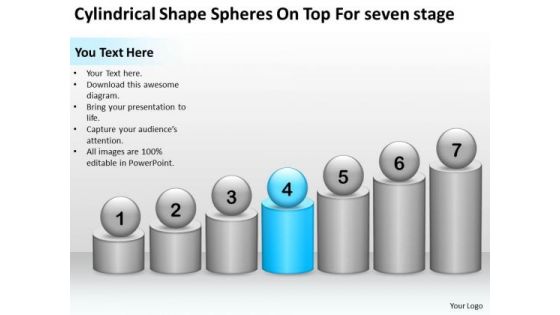 Shape Spheres On Top For Seven Stage Ppt Consulting Business Plan PowerPoint Templates