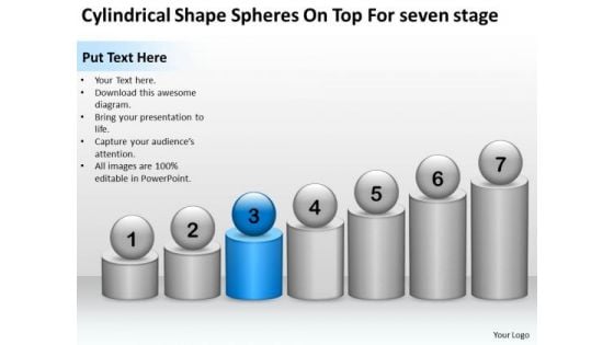 Shape Spheres On Top For Seven Stage Ppt Network Marketing Business Plan PowerPoint Slides