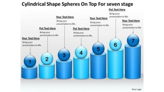 Shape Spheres On Top For Seven Stage Ppt Sample Business Development Plan PowerPoint Slides