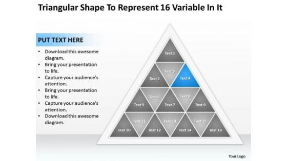 Shape To Represent 16 Variable In It Ppt Business Plan Downloads PowerPoint Slides