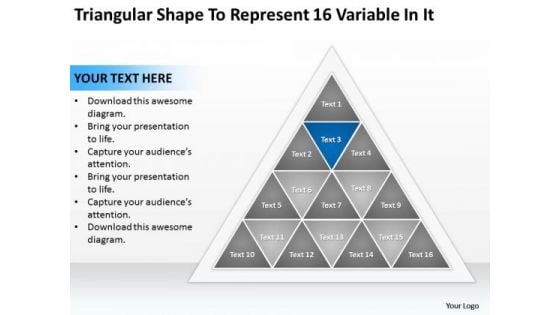 Shape To Represent 16 Variable In It Ppt Example Business Plan PowerPoint Templates