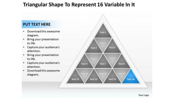 Shape To Represent 16 Variable In It Ppt Frozen Yogurt Business Plan PowerPoint Slides