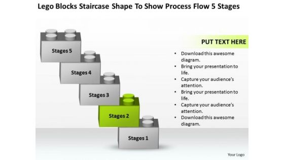 Shape To Show Process Flow 5 Stages Ppt Business Plan Template PowerPoint Templates