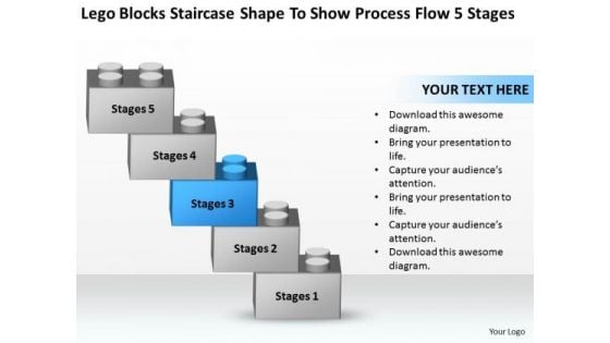 Shape To Show Process Flow 5 Stages Ppt Creating Business Plan Free PowerPoint Slides