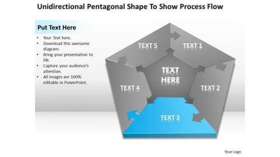 Shape To Show Process Flow Ppt Non Profit Business Plan Template Free PowerPoint Slides