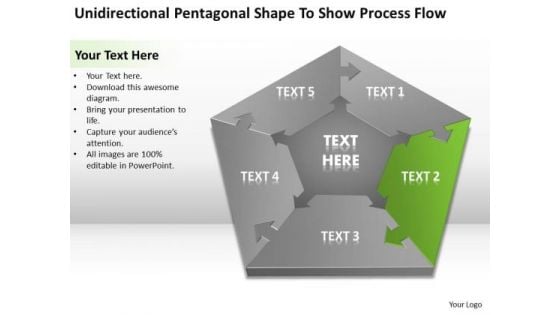 Shape To Show Process Flow Ppt Write Business Plan Template Free PowerPoint Slides