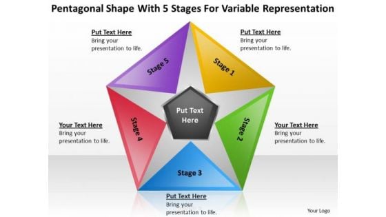 Shape With 5 Stages For Variable Representation Ppt Catering Business Plan PowerPoint Slides