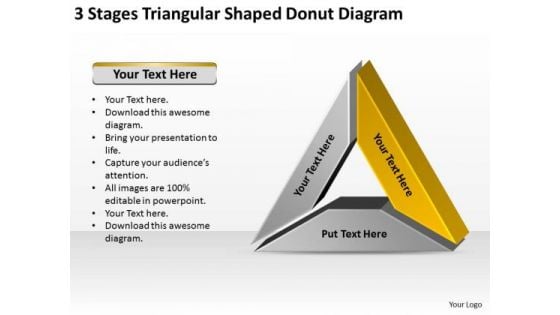 Shaped Donut Diagram Data Comparison It Business Plan Template PowerPoint Templates