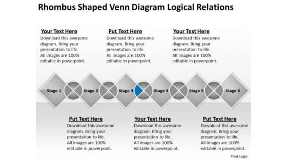 Shaped Venn Diagram Logical Relations Ppt Business Plan Writers PowerPoint Templates