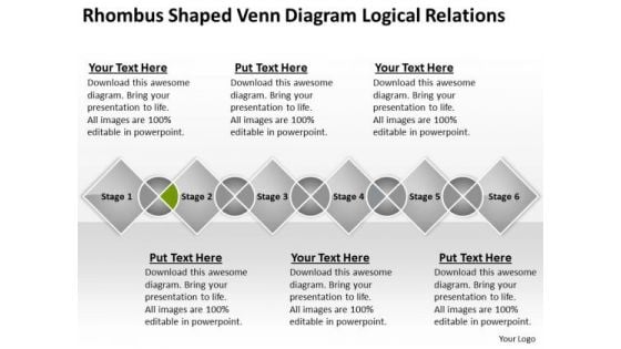 Shaped Venn Diagram Logical Relations Ppt How To Write Business Plan PowerPoint Templates