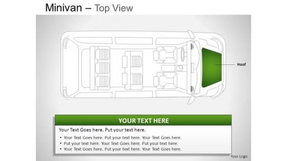 Shapes Green Minivan Top View PowerPoint Slides And Ppt Diagrams Templates