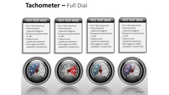 Shapes Tachometer Full Dial PowerPoint Slides And Ppt Diagram Templates