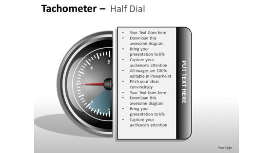 Shapes Tachometer Half Dial PowerPoint Slides And Ppt Diagram Templates