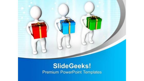 Share Gifts With Friends PowerPoint Templates Ppt Backgrounds For Slides 0513