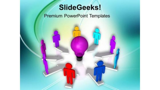 Share The Concept With Team PowerPoint Templates Ppt Backgrounds For Slides 0513