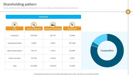 Shareholding Pattern Computational Software Company Investor Funding Ppt Template