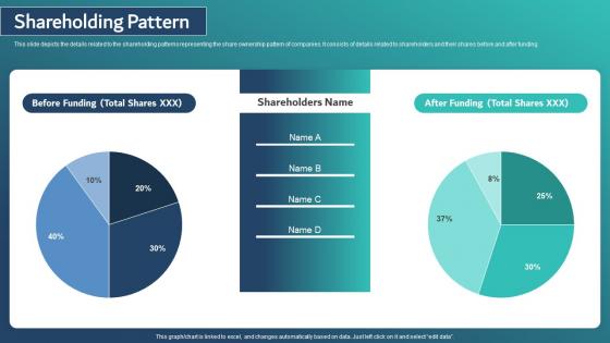 Shareholding Pattern Healthcare Insurance App Capital Raising Pitch Deck Demonstration Pdf