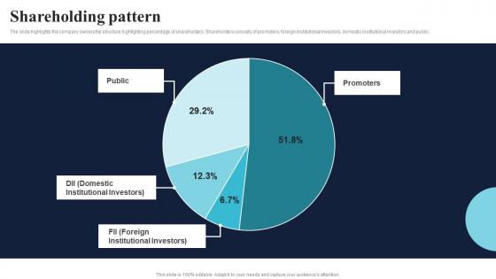 Shareholding Pattern Healthcare Product Company Fund Raising Pitch Deck Formats Pdf