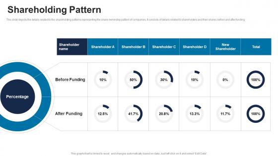 Shareholding Pattern ICT Solutions Provider Investor Funding Elevator Pitch Deck
