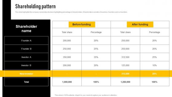 Shareholding Pattern Insurance Investor Funding Elevator Pitch Deck Pictures Pdf Shareholding Pattern Insurance Investor Funding Elevator Pitch Deck Pictures Pdf