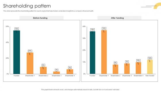 Shareholding Pattern Internet Company Investor Funding Elevator Pitch Deck
