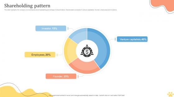 Shareholding Pattern Pet Care Solution Provider Investor Funding Elevator Pitch Deck
