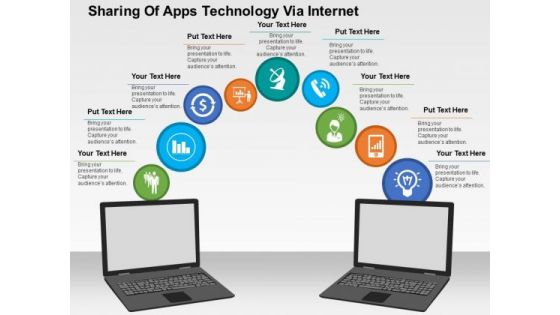 Sharing Of Apps Technology Via Internet PowerPoint Template