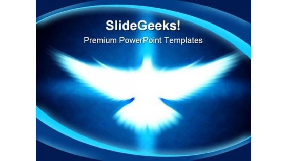 Shinning Dove Religion PowerPoint Template 0610