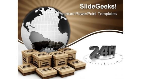 Shipping Worldwide Concept Globe PowerPoint Templates And PowerPoint Backgrounds 0411