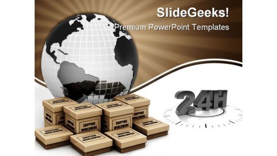 Shipping Worldwide Concept Globe PowerPoint Themes And PowerPoint Slides 0411
