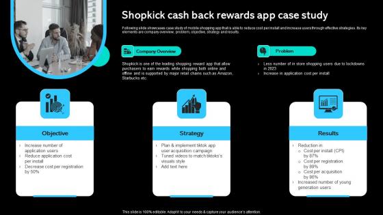 Shopkick Cash Back Rewards App Case Study Paid Marketing Approach Icons Pdf