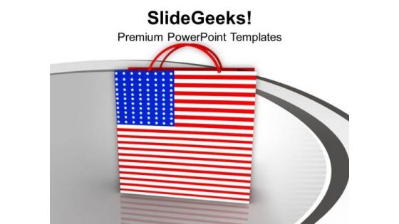 Shopping Bag Symbol Of Americana PowerPoint Templates Ppt Backgrounds For Slides 0313