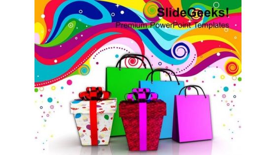 Shopping Bags With Gifts Festival PowerPoint Templates And PowerPoint Themes 1112