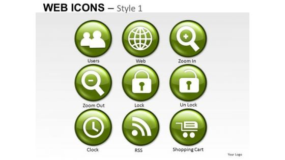 Shopping Cart Web Icons PowerPoint Slides And Ppt Clipart