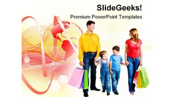 Shopping Family PowerPoint Templates And PowerPoint Backgrounds 0511