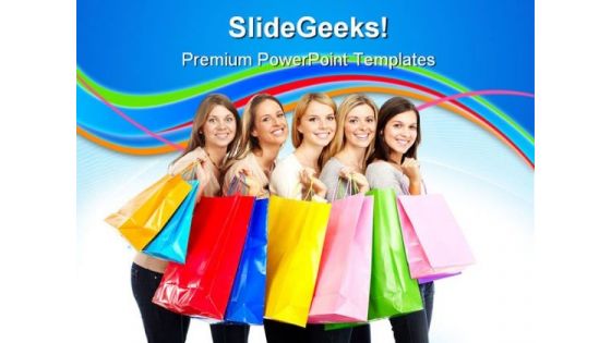Shopping Women Sales PowerPoint Templates And PowerPoint Backgrounds 0311