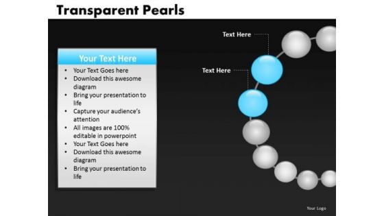 Show Main Point Transparent Pearls PowerPoint Slides And Ppt Diagram Templates