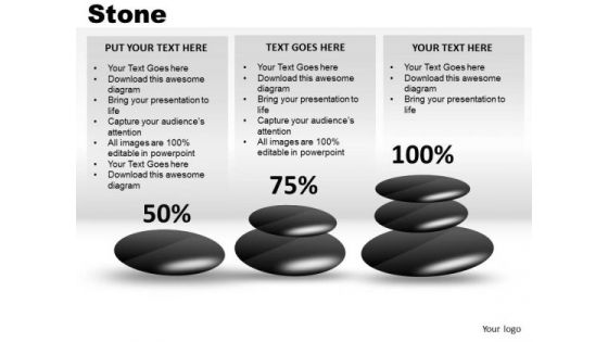 Show Percent Growth With Stones PowerPoint Slides And Ppt Diagram Templates