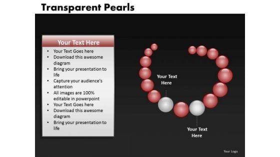 Show Points With Transparent Pearls PowerPoint Slides And Ppt Diagram Templates