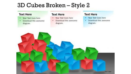 Show System Broken Down With Cubes PowerPoint Slides And Ppt Diagram Templates