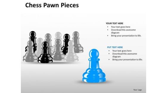 Show Team With Chess Pawn Pieces PowerPoint Slides And Ppt Diagram Templates