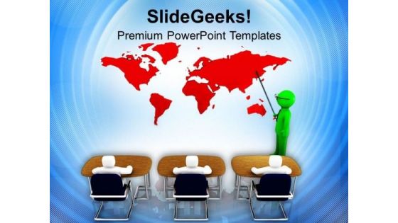 Show The Global Results To Your Team PowerPoint Templates Ppt Backgrounds For Slides 0713